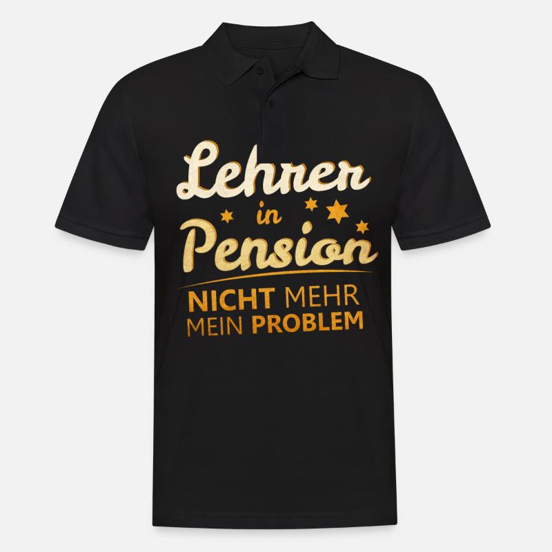 Lehrer Ruhestand Rente - Männer Poloshirt - Schwarz