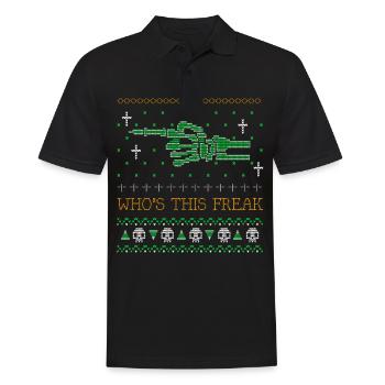 Whos This Freak Ugly Halloween 2021 Partnerlook - Männer Poloshirt - Schwarz - Vorne - Kai (181cm)