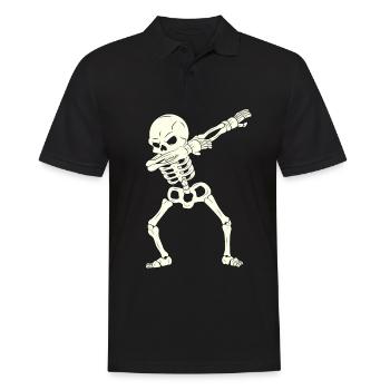 Squelette de dabbing Halloween 2021 Enfants Rapide - Polo Homme - noir - Devant - Kai (181cm)