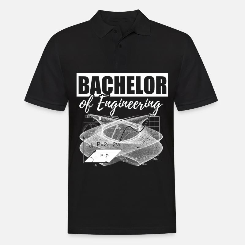 Bachelor of Engineering Spruch - Männer Poloshirt - Schwarz