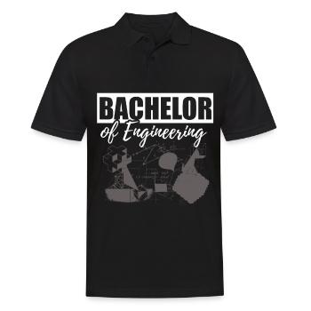 Bachelor of Engineering Spruch - Männer Poloshirt - Schwarz - Vorne - Kai (181cm)