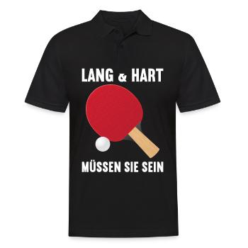 Tischtennis Spieler Spielerin Noppenspieler - Männer Poloshirt - Schwarz - Vorne - Kai (181cm)