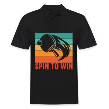 Table Tennis Spin to Win Player Player - Men's Polo Shirt - black - Front - Kai (181cm)