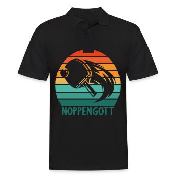 Tischtennis Spieler Spielerin Noppengott - Männer Poloshirt - Schwarz - Vorne - Kai (181cm)