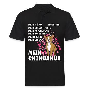 Mein Chihuahua Hundehalter Hundeliebhaber - Männer Poloshirt - Schwarz - Vorne - Kai (181cm)