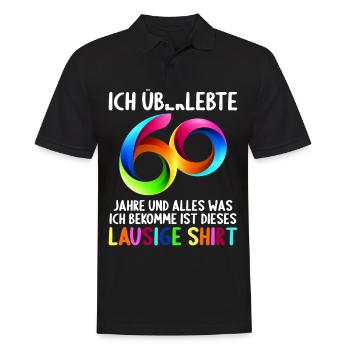 60 Jahre Alter 60. Geburtstag lausiges Shirt - Männer Poloshirt - Schwarz - Vorne - Kai (181cm)