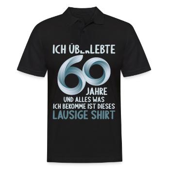60 Jahre Alter 60. Geburtstag lausiges Shirt - Männer Poloshirt - Schwarz - Vorne - Kai (181cm)