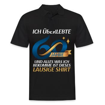60 Jahre Alter 60. Geburtstag lausiges Shirt - Männer Poloshirt - Schwarz - Vorne - Kai (181cm)