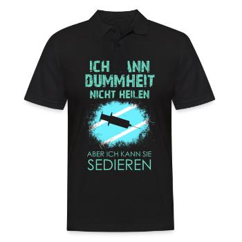 Arzt Mediziner Spruch - Männer Poloshirt - Schwarz - Vorne - Kai (181cm)