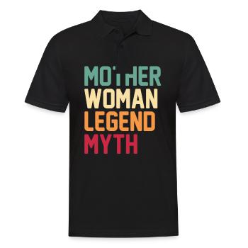 Mama Mutter Mami Muttertag - Männer Poloshirt - Schwarz - Vorne - Kai (181cm)