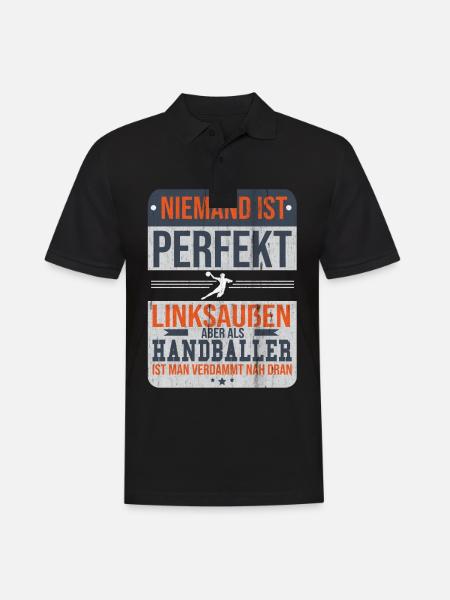 Handball - Männer Poloshirt - Schwarz
