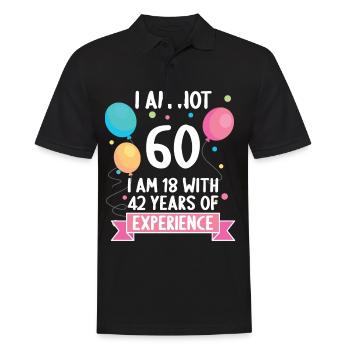 60 ans 60 ans 60 ans 60 ans 60 ans - Polo Homme - noir - Devant - Kai (181cm)