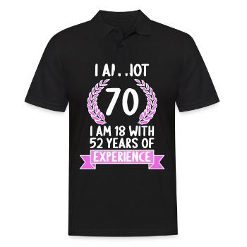 70 years old 70 years old 70 year old 70th birthday - Men's Polo Shirt - black - Front - Kai (181cm)