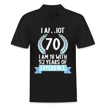 70 years old 70 years old 70 year old 70th birthday - Men's Polo Shirt - black - Front - Kai (181cm)