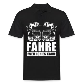 LKW Fahrer Lastwagenfahrer Fernfahrer Trucker - Männer Poloshirt - Schwarz - Vorne - Kai (181cm)