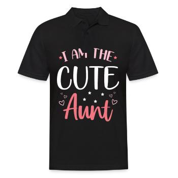 I am the cute aunt design pour votre tante - Polo Homme - noir - Devant - Kai (181cm)