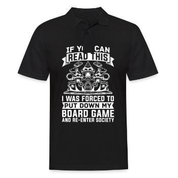 Board game - Men's Polo Shirt - black - Front - Kai (181cm)