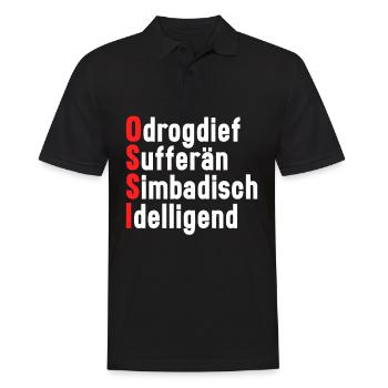 DDR Ostdeutschland witziger lustiger Ossi - Männer Poloshirt - Schwarz - Vorne - Kai (181cm)