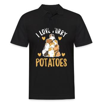 I love furry potatoes proverbe pour un - Polo Homme - noir - Devant - Kai (181cm)