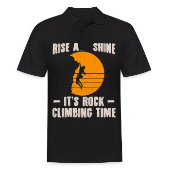 Climbing Mountaineering Climbers - Men's Polo Shirt - black - Front - Kai (181cm)