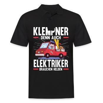 Klempner Sanitär Handwerker Gas Wasser Scheiße - Männer Poloshirt - Schwarz - Vorne - Kai (181cm)