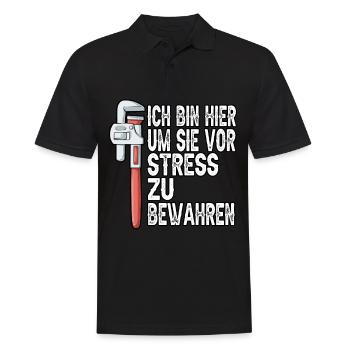 Klempner Sanitär Handwerker Gas Wasser Scheiße - Männer Poloshirt - Schwarz - Vorne - Kai (181cm)