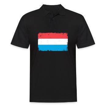 Luxembourg Herzschlag Flagge Vintage Luxembourg - Polo Homme - noir - Devant - Kai (181cm)