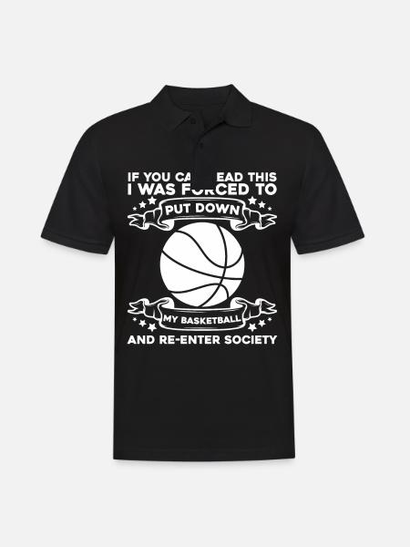 Basketteur de basket-ball - Polo Homme - noir