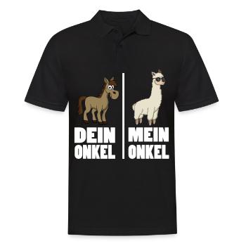 Nichte Neffe Von Onkel Patenonkel Dein Onkel Mein - Männer Poloshirt - Schwarz - Vorne - Kai (181cm)