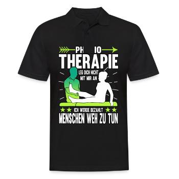 Physiothérapie Physiothérapeute Physiothérapie - Polo Homme - noir - Devant - Kai (181cm)