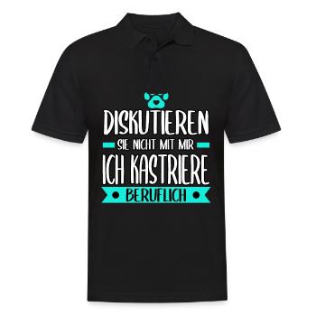 Tierarzt Tierarzthelferin Tierarztpraxis Tiere - Männer Poloshirt - Schwarz - Vorne - Kai (181cm)