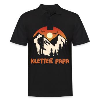 Klettern Bergsport Kletterer - Männer Poloshirt - Schwarz - Vorne - Kai (181cm)