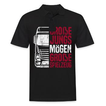 LKW Fahrer Lastwagenfahrer Fernfahrer Trucker - Männer Poloshirt - Schwarz - Vorne - Kai (181cm)
