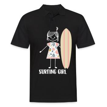 Surfing Surfer Surfer - Men's Polo Shirt - black - Front - Kai (181cm)