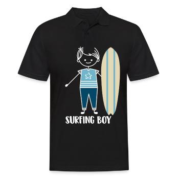 Surfing Surfer Surfer - Men's Polo Shirt - black - Front - Kai (181cm)