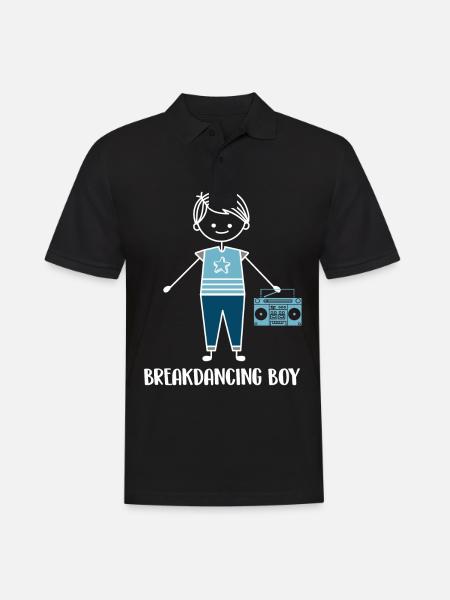 Breakdance Breakdancer Breakdancing - Männer Poloshirt - Schwarz