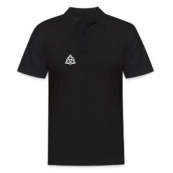 Nœud celtique viking Triquetra Trinity - Polo Homme - noir - Devant - Kai (181cm)