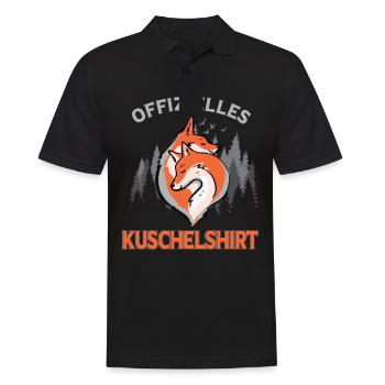 Offizielles Kuschelshirt Fuchs Füchse Kuscheln - Männer Poloshirt - Schwarz - Vorne - Kai (181cm)