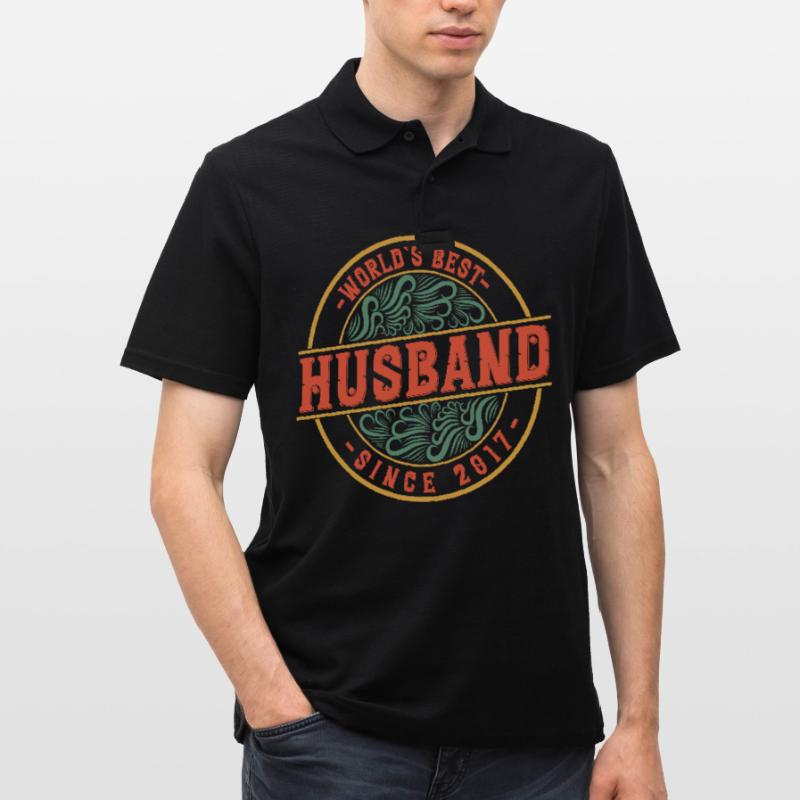 Bester Ehemann seit 2017 4. Hochzeitstag Männer Poloshirt