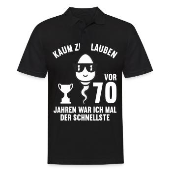 70 Jahre vor 70 Jahren schnellste 70. Geburtstag - Männer Poloshirt - Schwarz - Vorne - Kai (181cm)