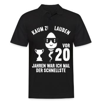 20 Jahre vor 20 Jahren schnellste 20. Geburtstag - Männer Poloshirt - Schwarz - Vorne - Kai (181cm)
