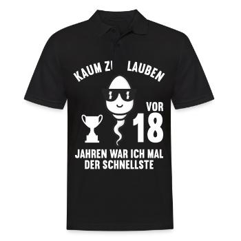 18 Jahre vor 18 Jahren schnellste 18. Geburtstag - Männer Poloshirt - Schwarz - Vorne - Kai (181cm)