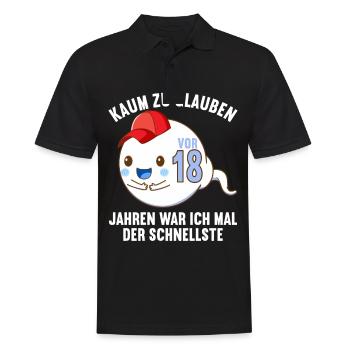 18 Jahre vor 18 Jahren schnellste 18. Geburtstag - Männer Poloshirt - Schwarz - Vorne - Kai (181cm)