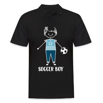 Football Football - Men's Polo Shirt - black - Front - Kai (181cm)