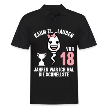 18 Jahre vor 18 Jahren schnellste 18. Geburtstag - Männer Poloshirt - Schwarz - Vorne - Kai (181cm)