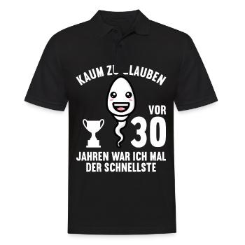 30 Jahre vor 30 Jahren schnellste 30. Geburtstag - Männer Poloshirt - Schwarz - Vorne - Kai (181cm)
