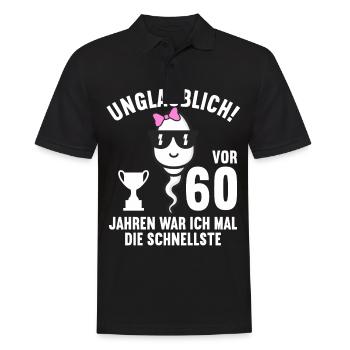 60 Jahre vor 60 Jahren schnellste 60. Geburtstag - Männer Poloshirt - Schwarz - Vorne - Kai (181cm)