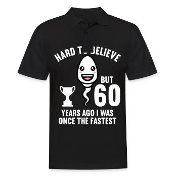 60 Jahre vor 60 Jahren schnellste 60. Geburtstag - Männer Poloshirt - Schwarz - Vorne - Kai (181cm)