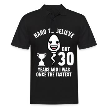 30 Jahre vor 30 Jahren schnellste 30. Geburtstag - Männer Poloshirt - Schwarz - Vorne - Kai (181cm)