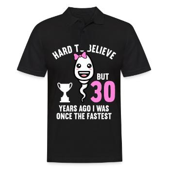 30 Jahre vor 30 Jahren schnellste 30. Geburtstag - Männer Poloshirt - Schwarz - Vorne - Kai (181cm)